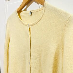 Margaret O'Leary Cashmere Cardigan Retro Luxury Preppy Librarian Vintage-style